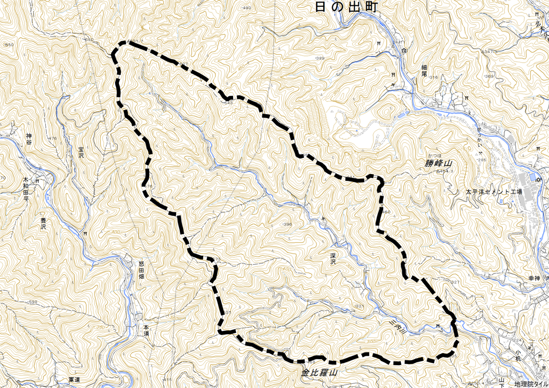 深沢区域の図面です。