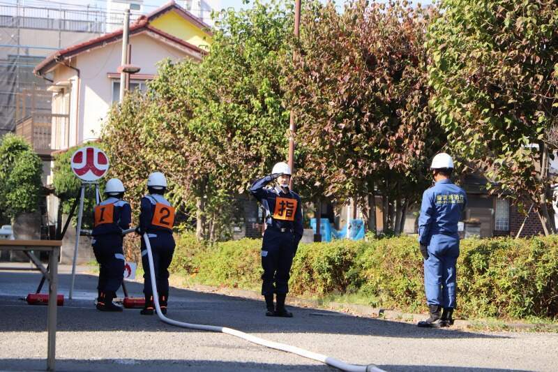 令和5年度自衛消防訓練技術審査会優勝隊による操法披露